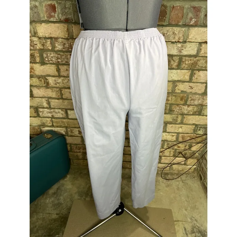 Alfred dunner pants elastic waist purple violet pockets - Image 5