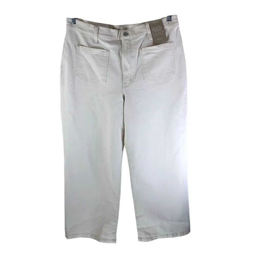 Madewell Womens The Perfect Vintage Wide-Leg Jean Vintage Canvas Ivory 33 - Image 3