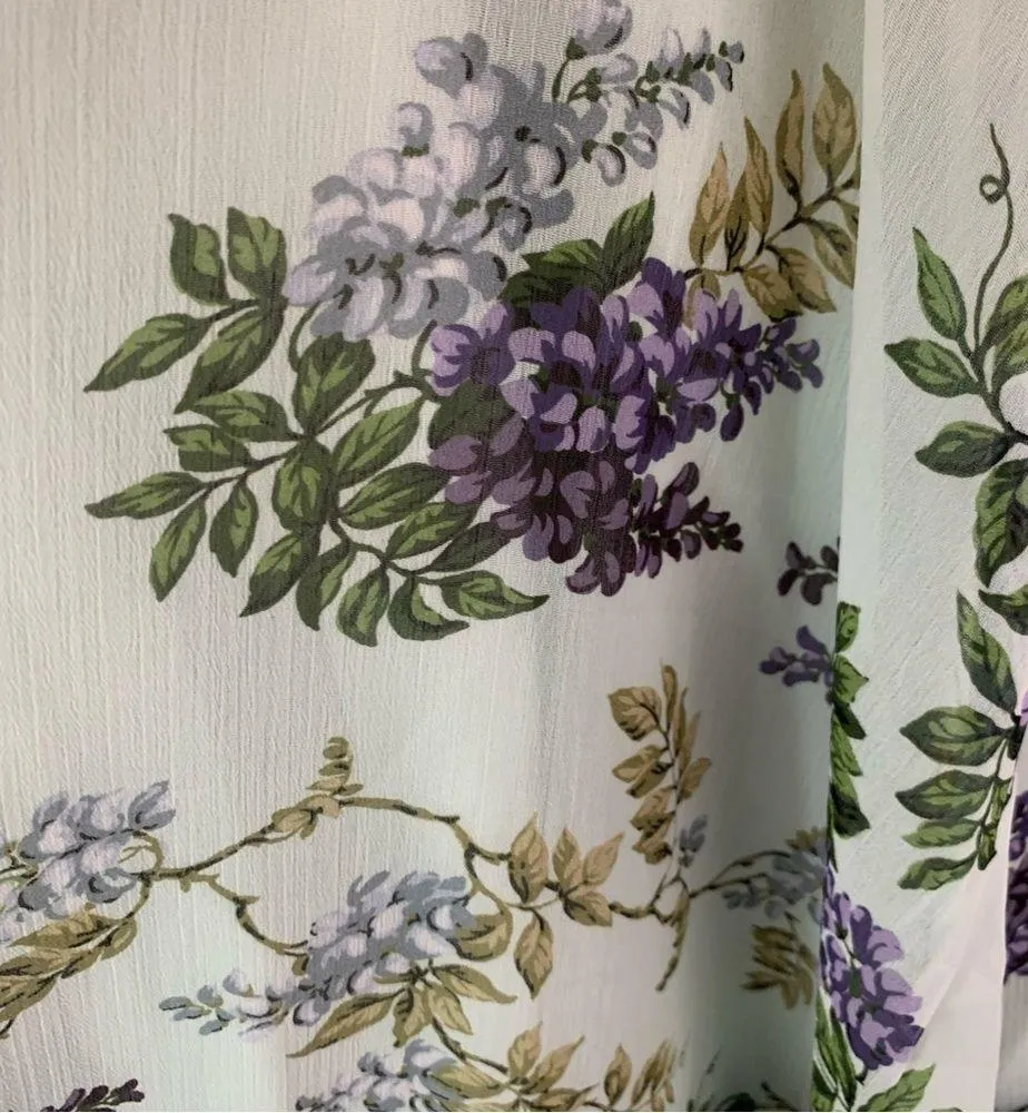 NEW ByTimo Wallpaper Floral Chiffon Mini Dress Size XXS Blue - Image 4