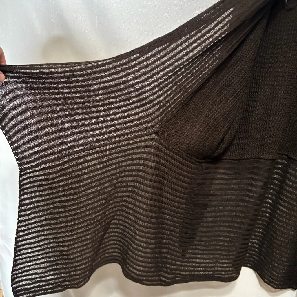 Carolyn Taylor Brown Cardigan Sweater Lightweight Knit - Image 9