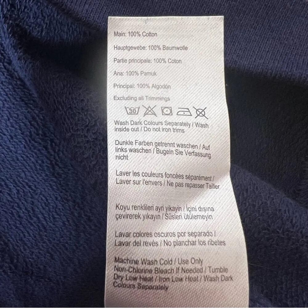 NWT Joules Jordan Notch Neck floral Embroidery Sweatshirt sz 8 Blue - Image 9