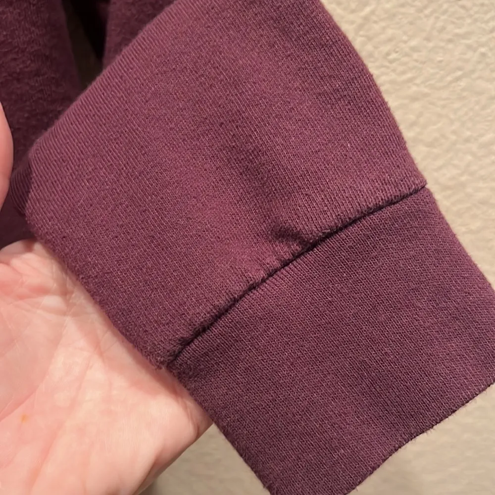 Victoria’s Secret PINK Zip Up Hoodie Size Small Purple Wine Plum Color Y2K - Image 9