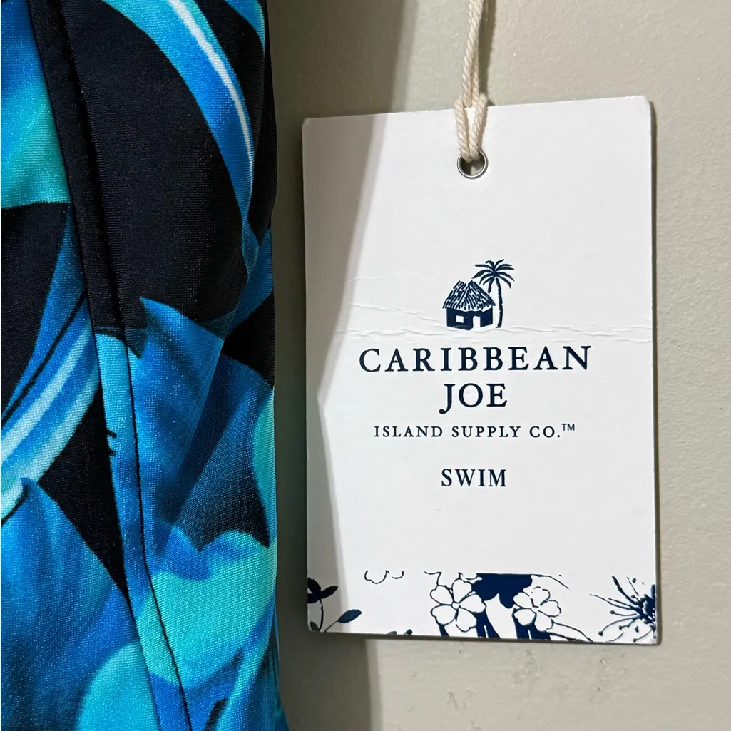 Caribbean Joe Island Supply Co. women’s size 16 floral swim top tankini padded - Image 4