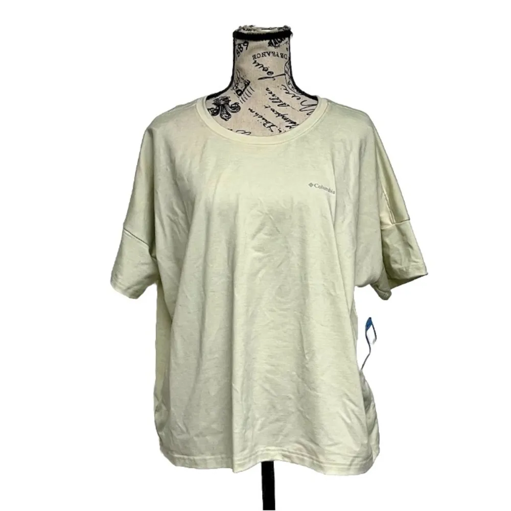 Columbia Women’s Weekend Adventure Short Sleeve Top XXL | Yellow Outdoor Hiking - Image 2