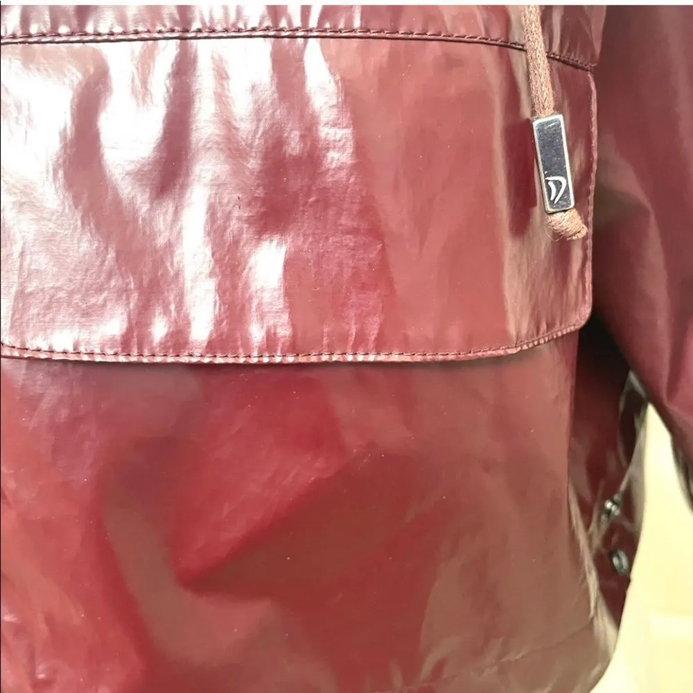 Dondup burgundy hooded rain jacket Size 42 - Image 5