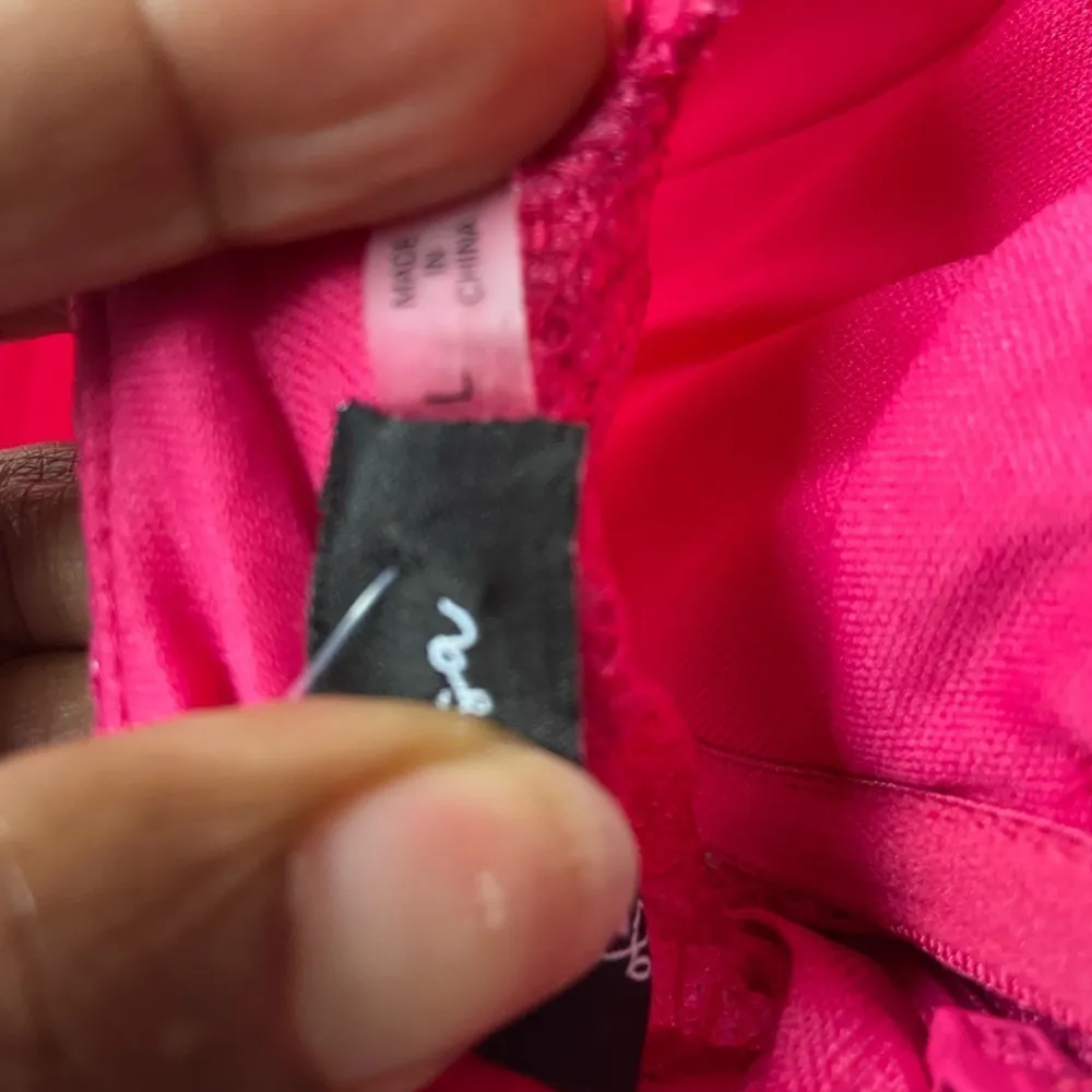 Bustier Gown Sleeveless Tulle Maxi Dress Sz L Pink Size L - Image 6