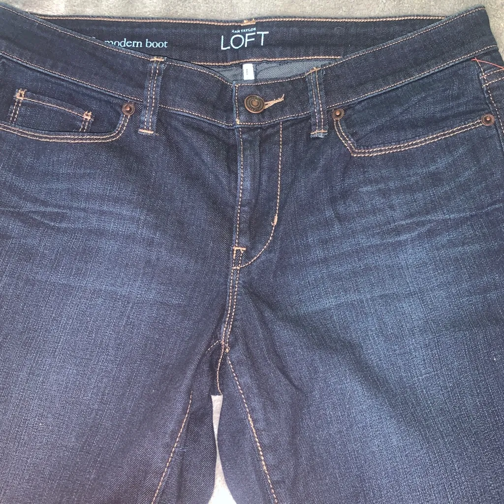 Ann Taylor Loft Modern Bootcut Denim Blue Jeans Size 28/6 - Image 5