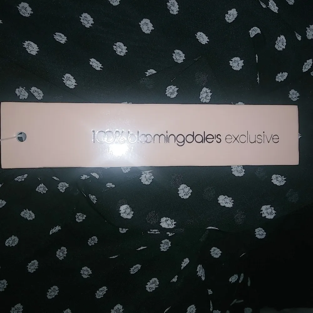 Aqua Bloomingdales S High Sash Neck Belted Fit Flare Dress Black Polka Dotted - Image 8