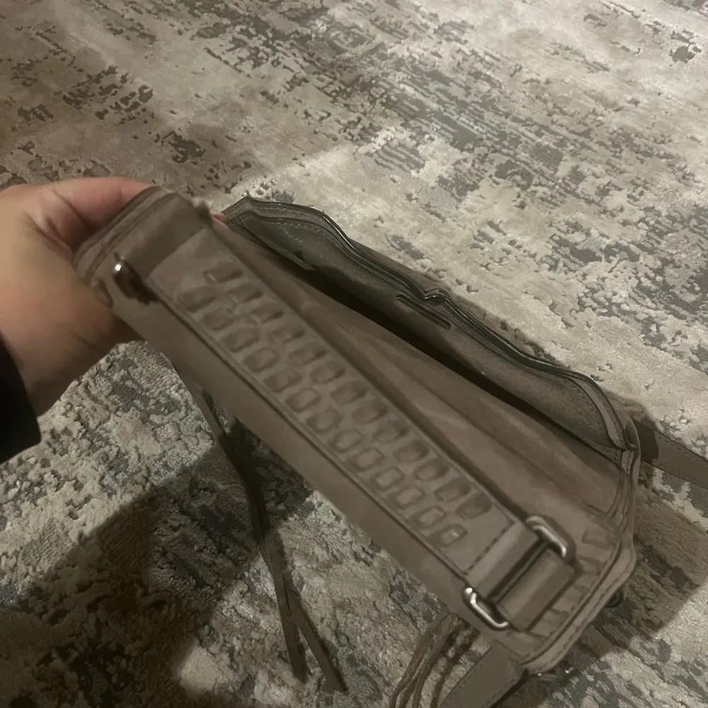 Rebecca Minkoff Green Suede Vanity Crossbody Saddle Bag - Image 9