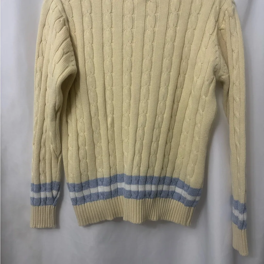 Mounted Police Club Cream and Blue women Sweater Size XL - Image 3
