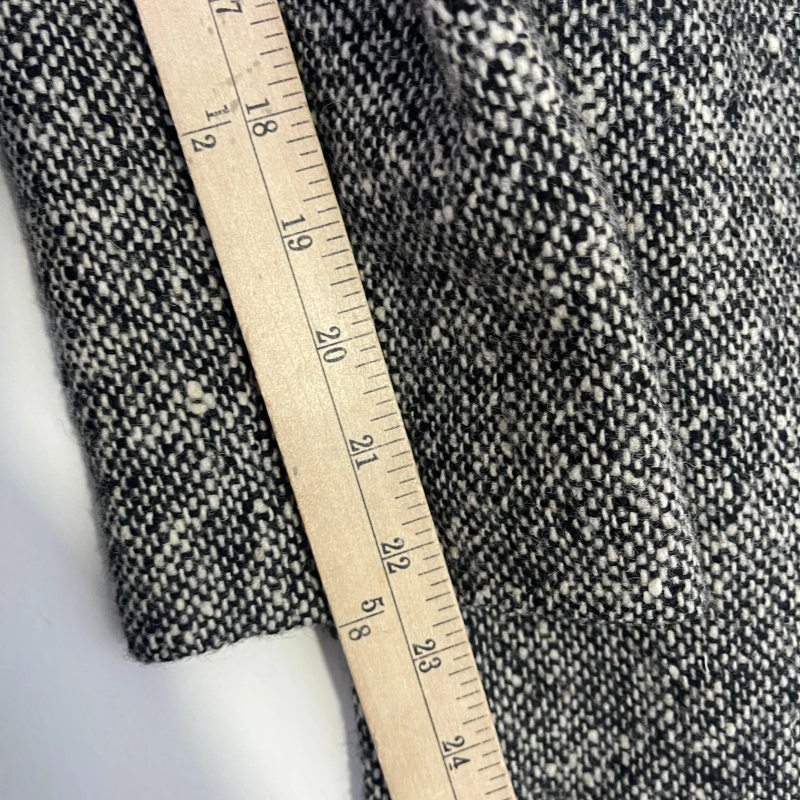 Vintage Adolph Schuman for Lilli Ann Tweed Blazer Skirt Suit Black White S/M Gray - Image 12