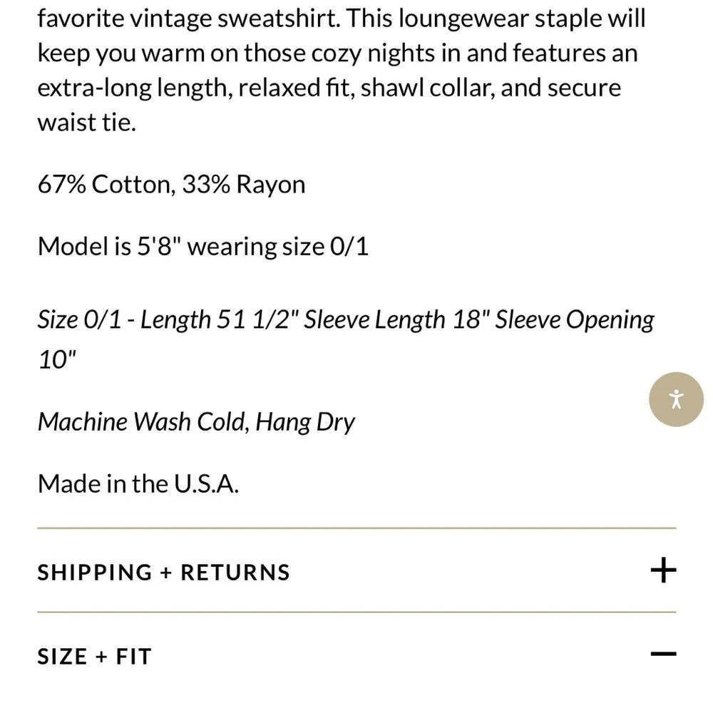 The Great Sweatshirt Robe with Embroidered Hearts in Heather Grey Size 0/1 XS/S - Image 11