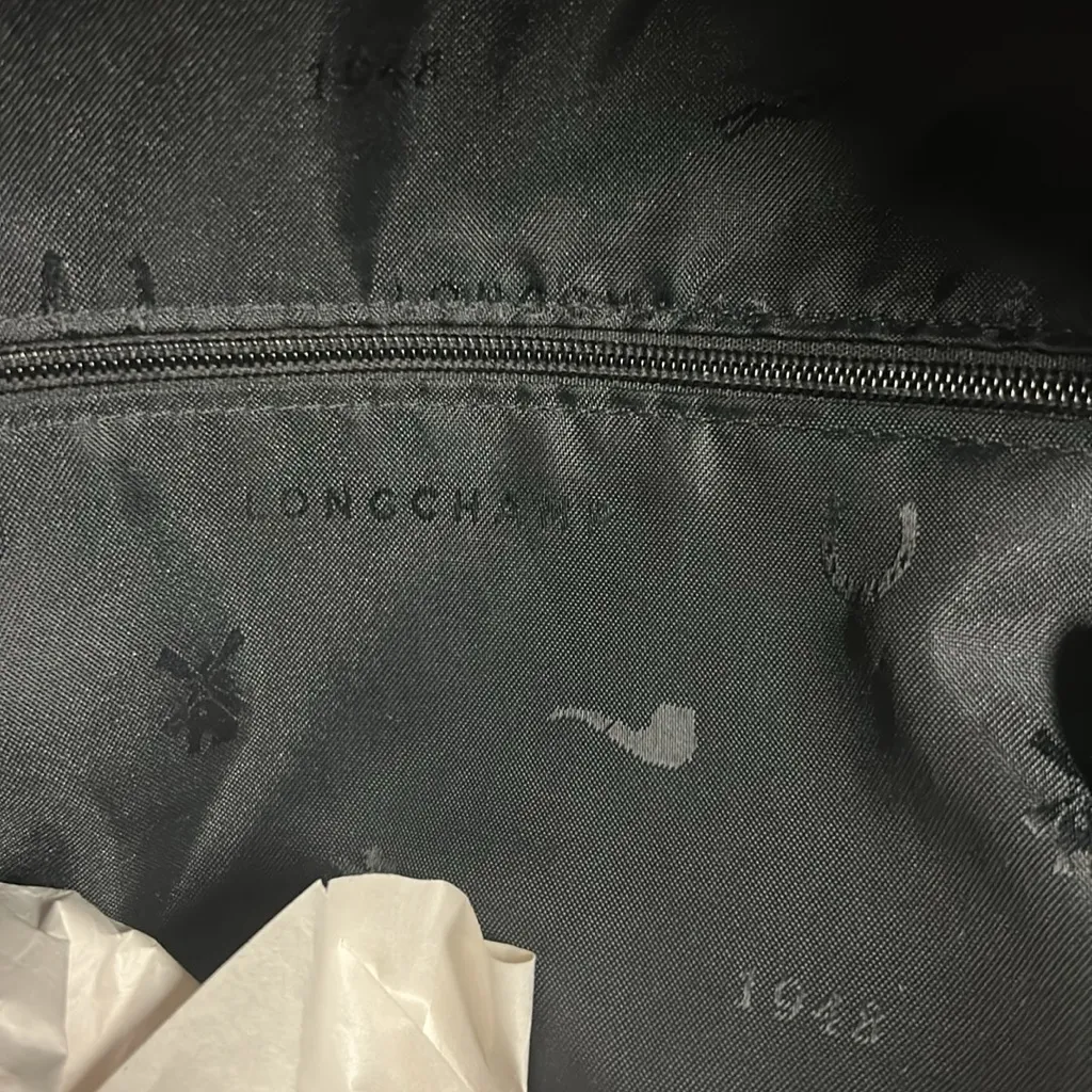Longchamp Black & Tan Nylon Backpack - Image 4