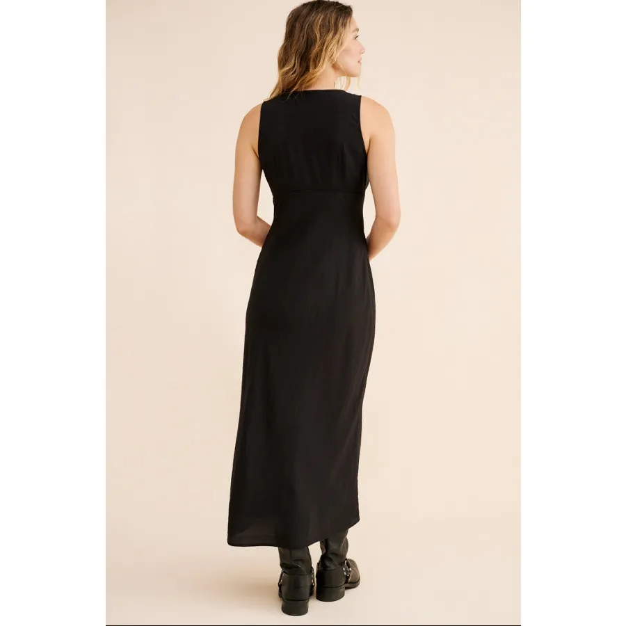NWT Madewell Marina Slip Midi Dress in Black Sz 4 NP104 - Image 13