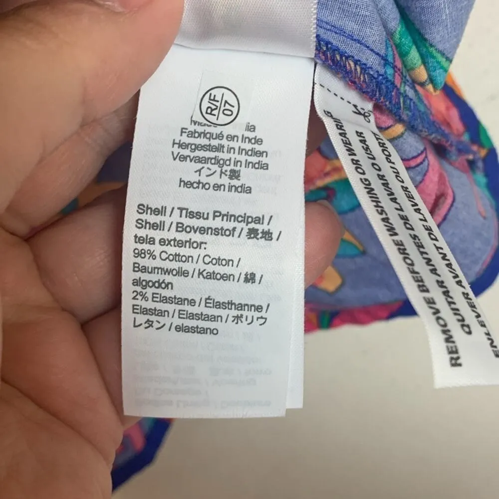 J crew women's size 4 small re imagined tropical blue tank new tie back resort b - Image 7