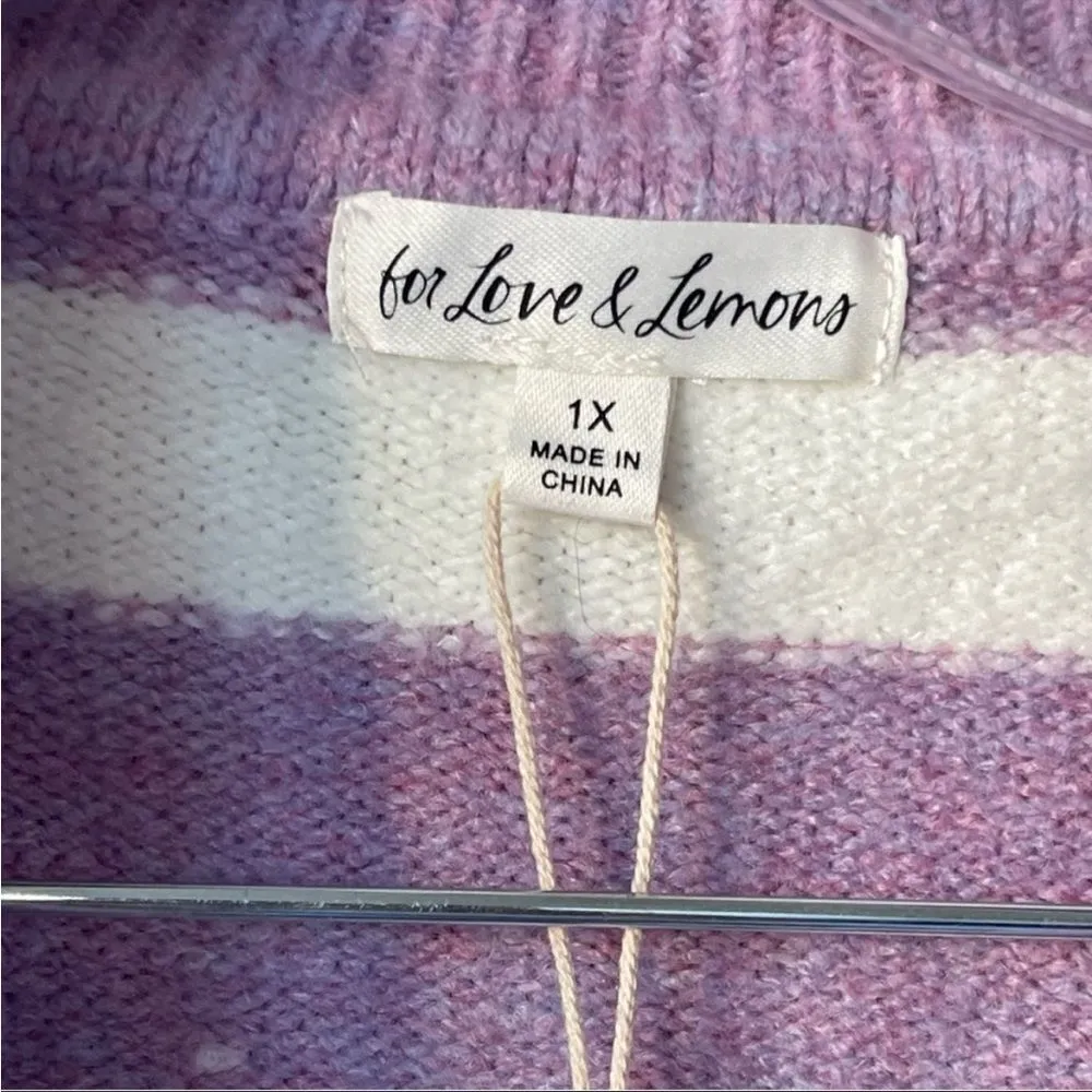 NWT for love and lemons Maude boxy crop sweater 1x - Image 6