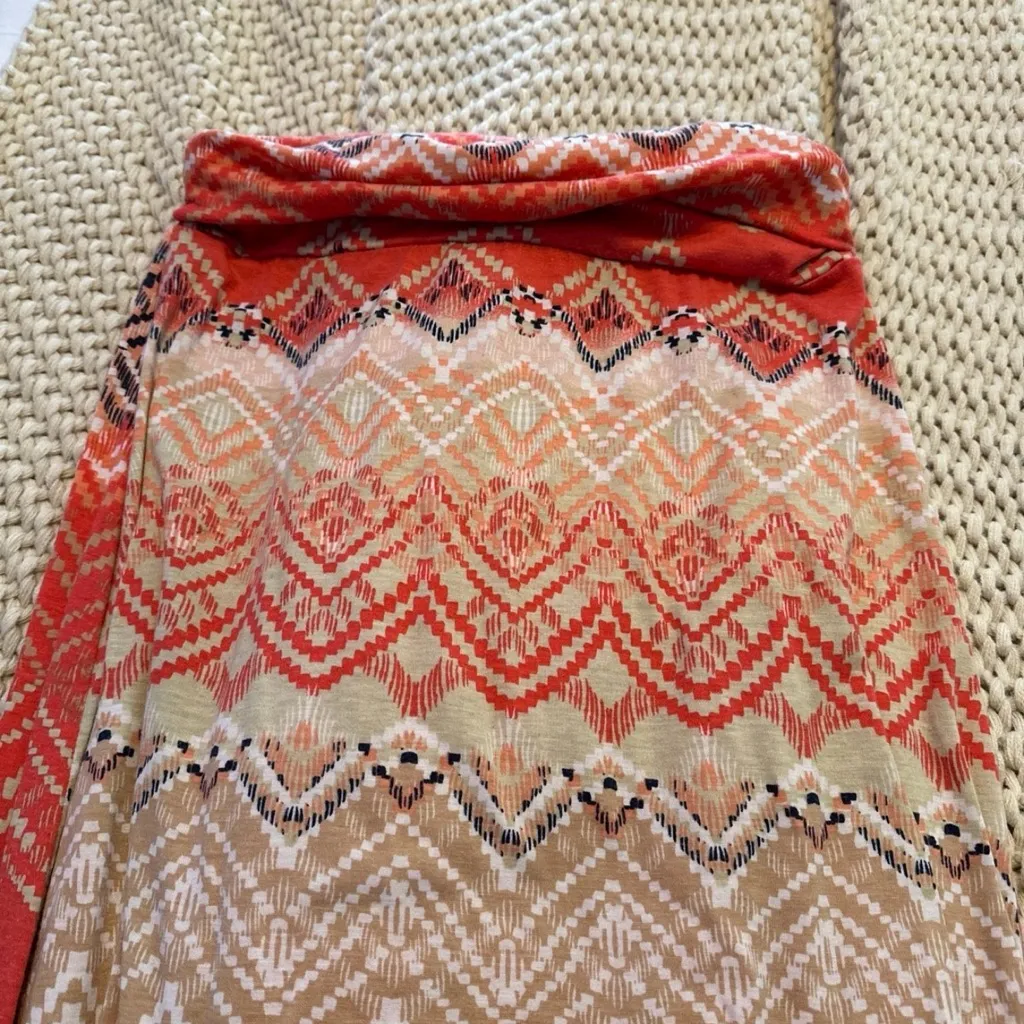 Joe B Vibrant Orange and Pink Skirt - Image 2