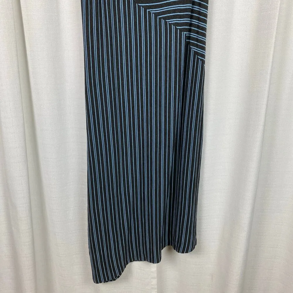 CAbi Gray&Blue Dia Striped Midi Tank Dress Sz.L - Image 8