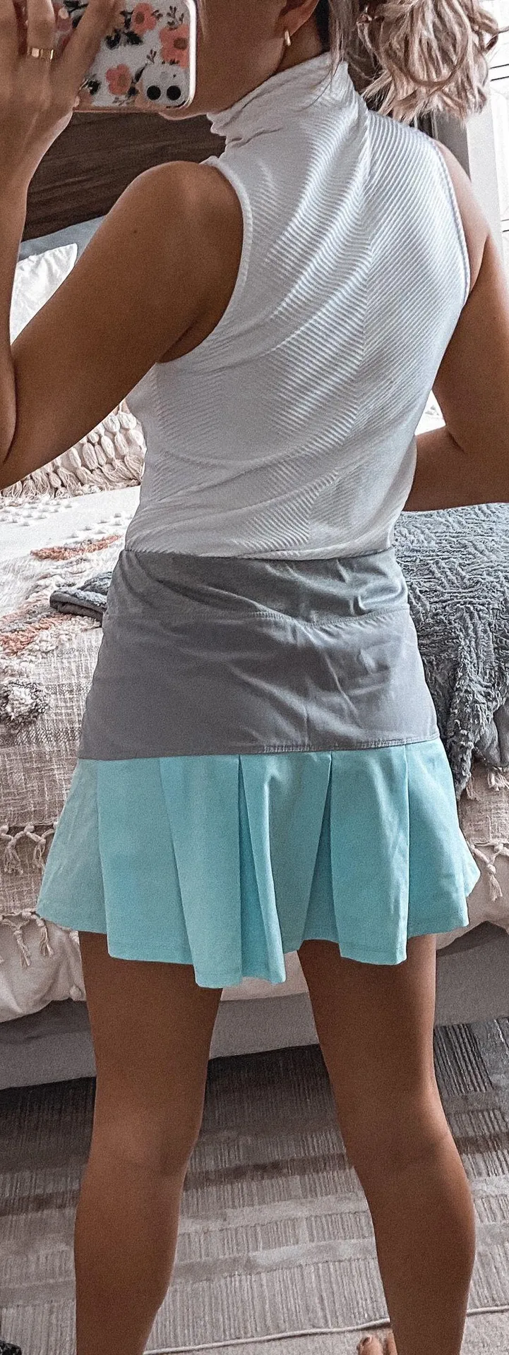 Grey And Blue Tennis Skirt Gray Size L - Image 3