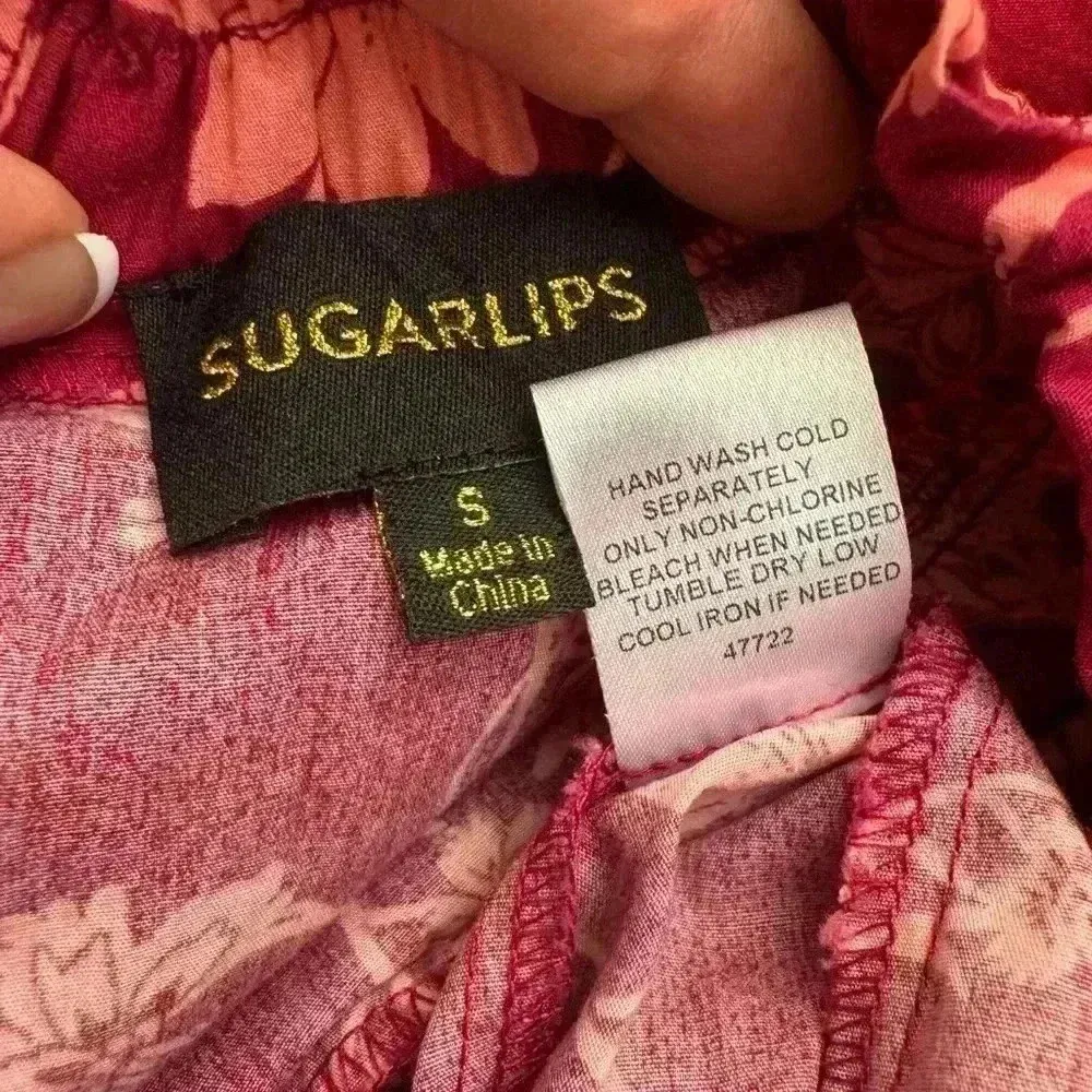 Sugar Lips Mulberry Floral Rowena Cotton Shift Dress Size Small. #319 - Image 11