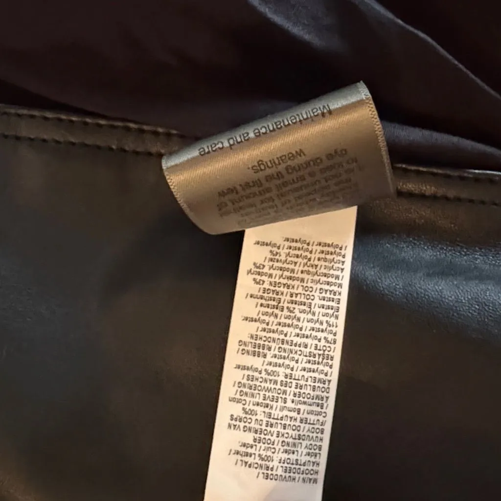 River Island Black Leather Jacket - Image 8