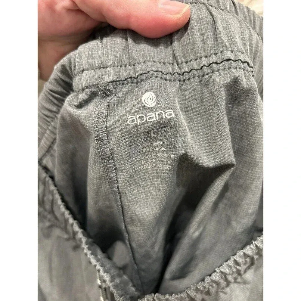 Apana‎ Women’s Gray Yoga Lifestyle Shorts Size Large - Image 7