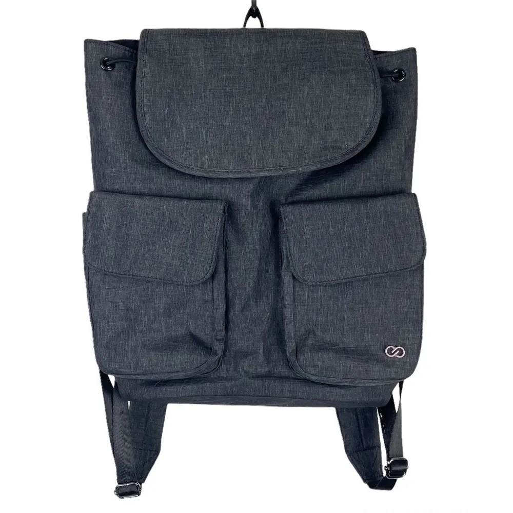 Calia by Carrie Underwood Grey Nylon Fold Over Backpack Gray - Image 3