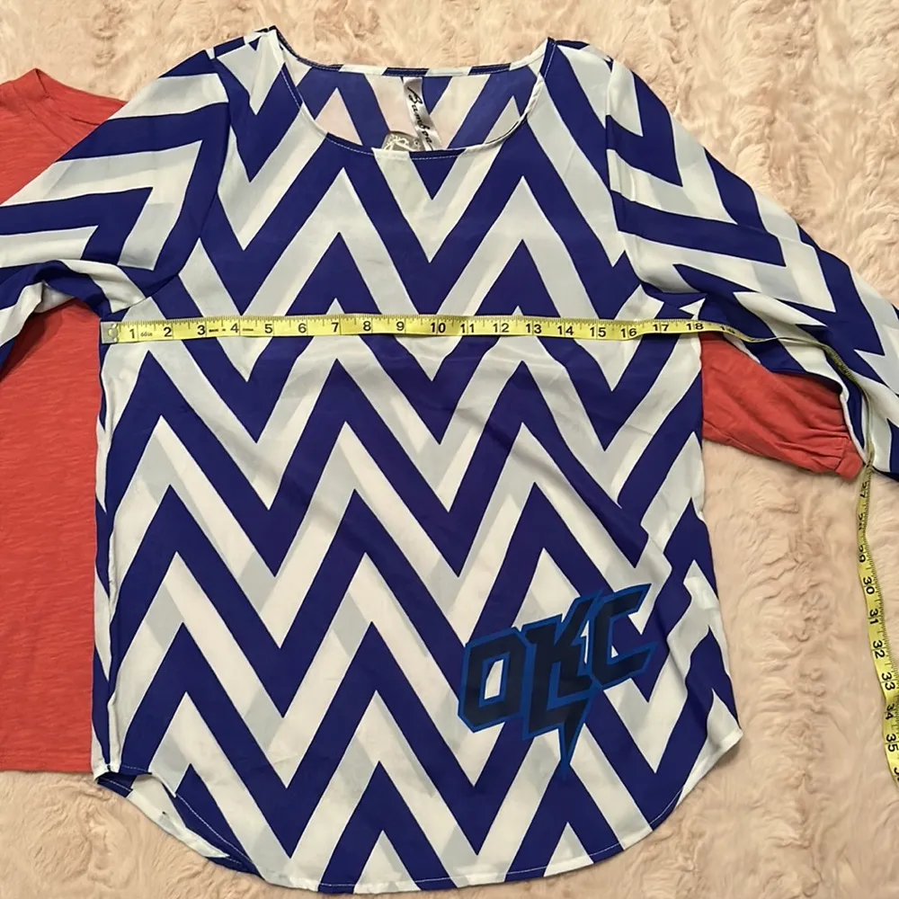 Set of two size small tops one says OKC Blue - Image 4