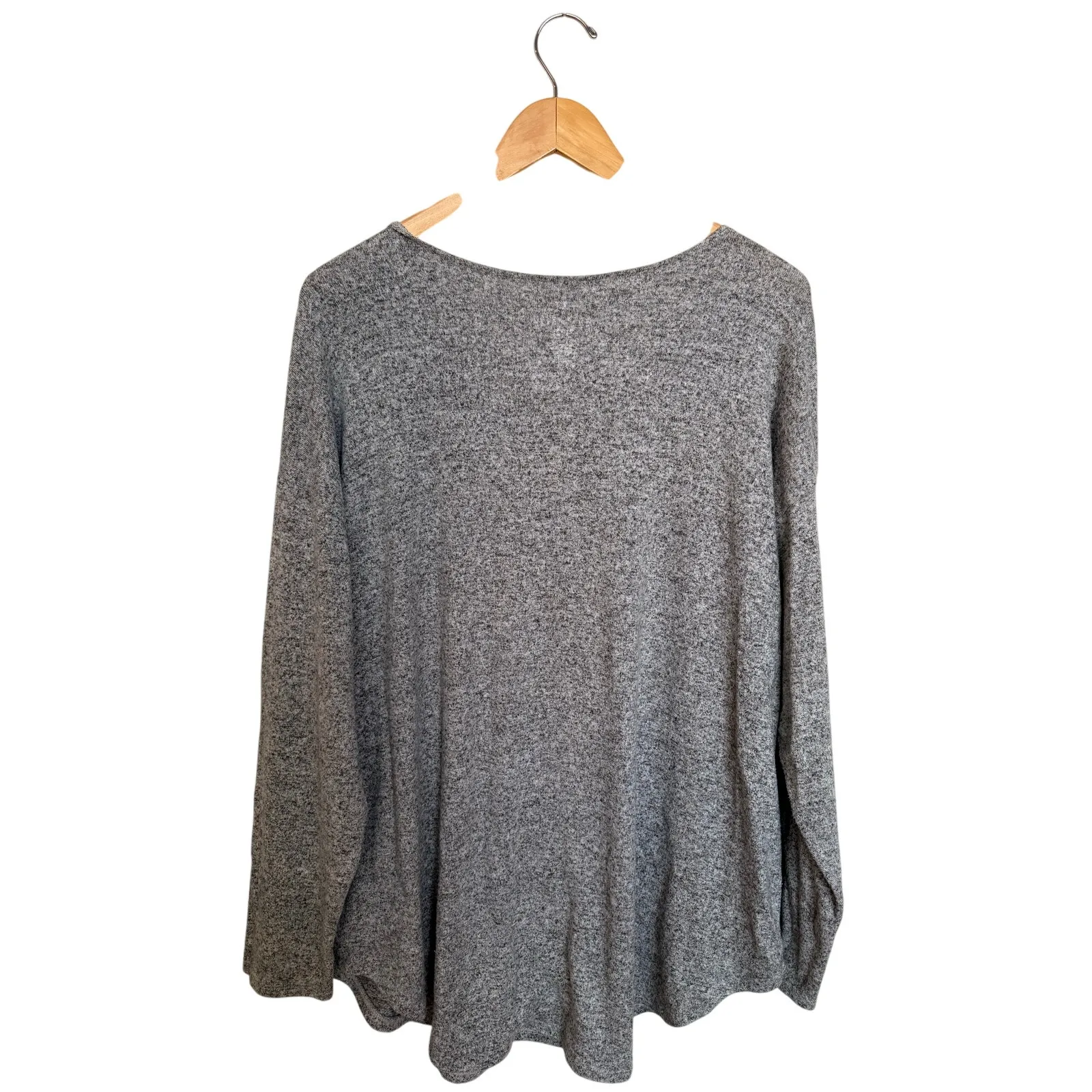 American Eagle Outfitters Soft & Sexy Plush Criss Cross Sweater Women’s XXL Gray - Image 2