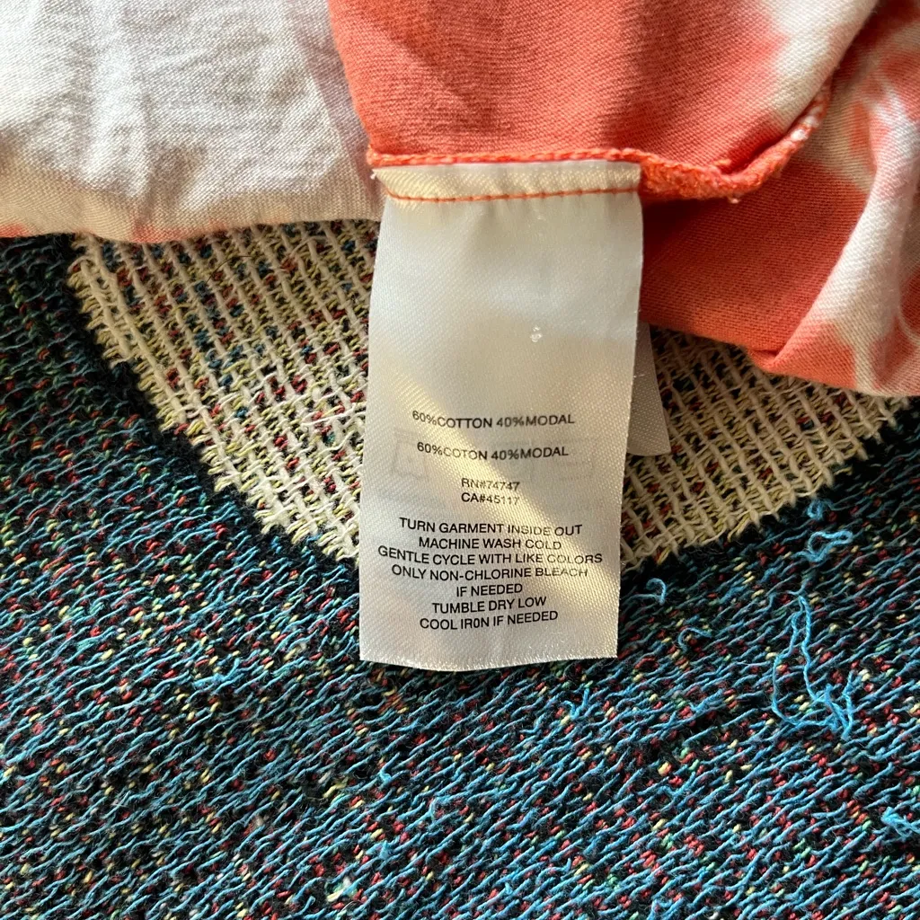 Natural Reflections Orange & White Tie‑Dye Tee Sz S/P Cotton Streetwear Festival - Image 12