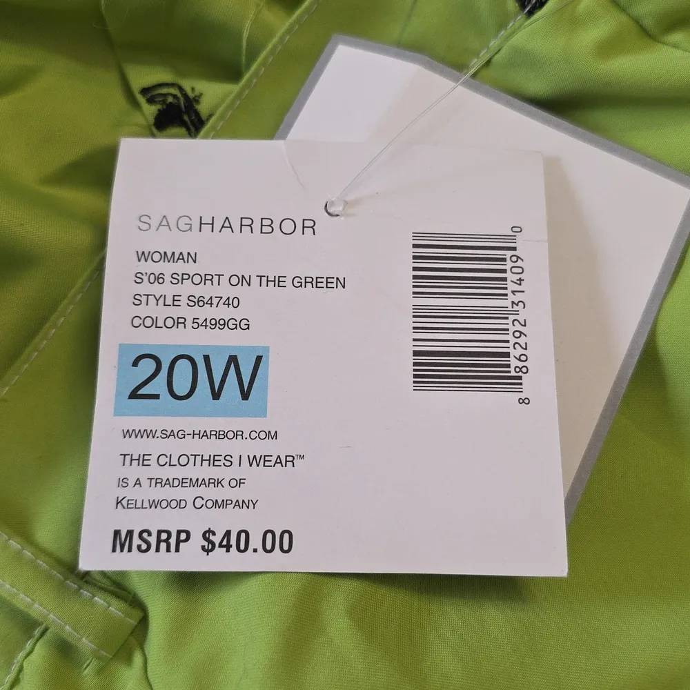 Sag Harbor Sport On The Green Embroidered Gold Design Capri Pants Size 20W - Image 10