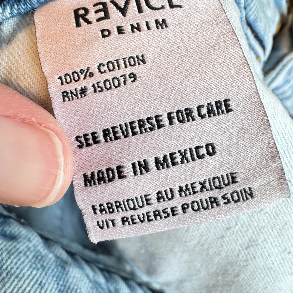 Revice Blue Denim Cut Off Jean Shorts Womens 29 Modest Button Fly Festival - Image 8