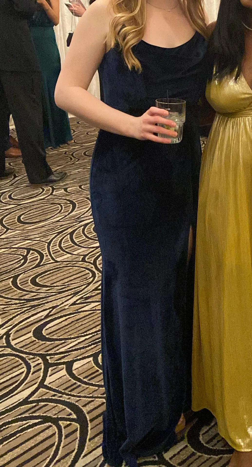 Navy Velvet Dress - Image 3