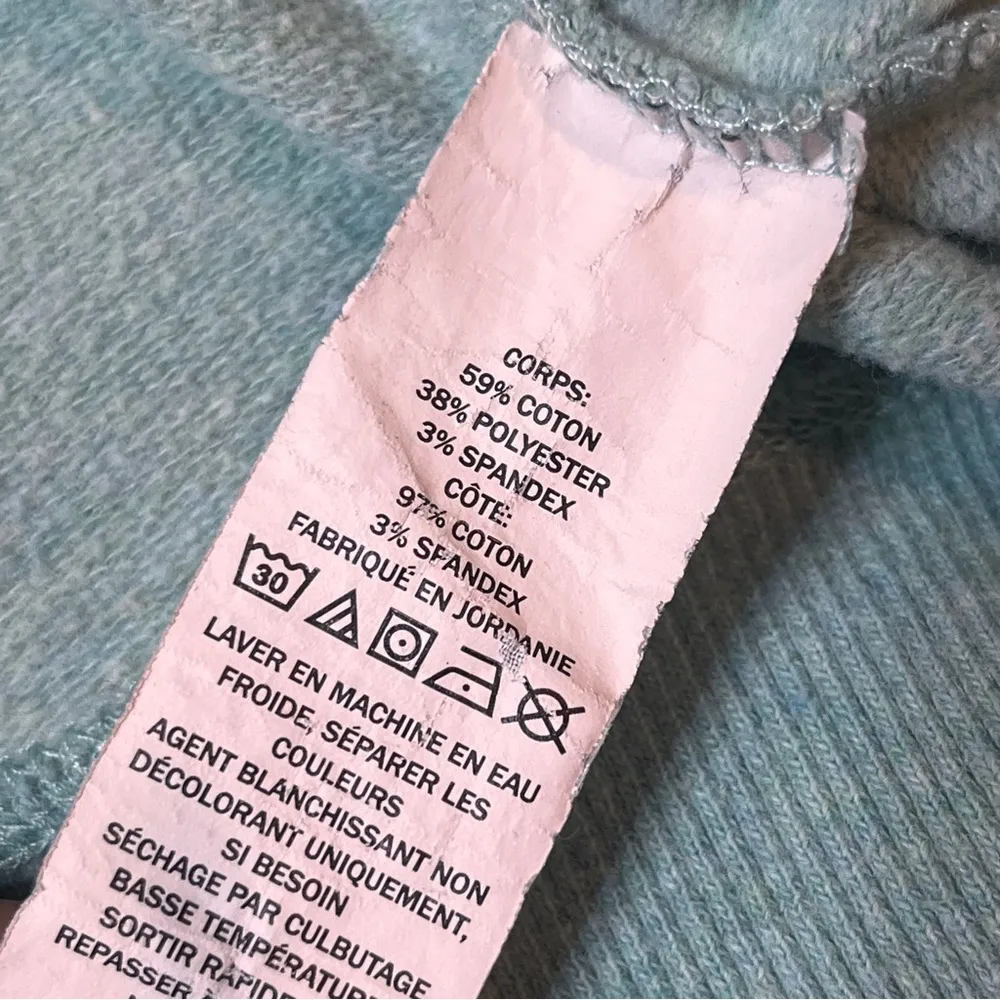 LL Bean Mint Green Cowl Neck Sweatshirt SZ XL Cozy Comfy Layering Athleisure - Image 2