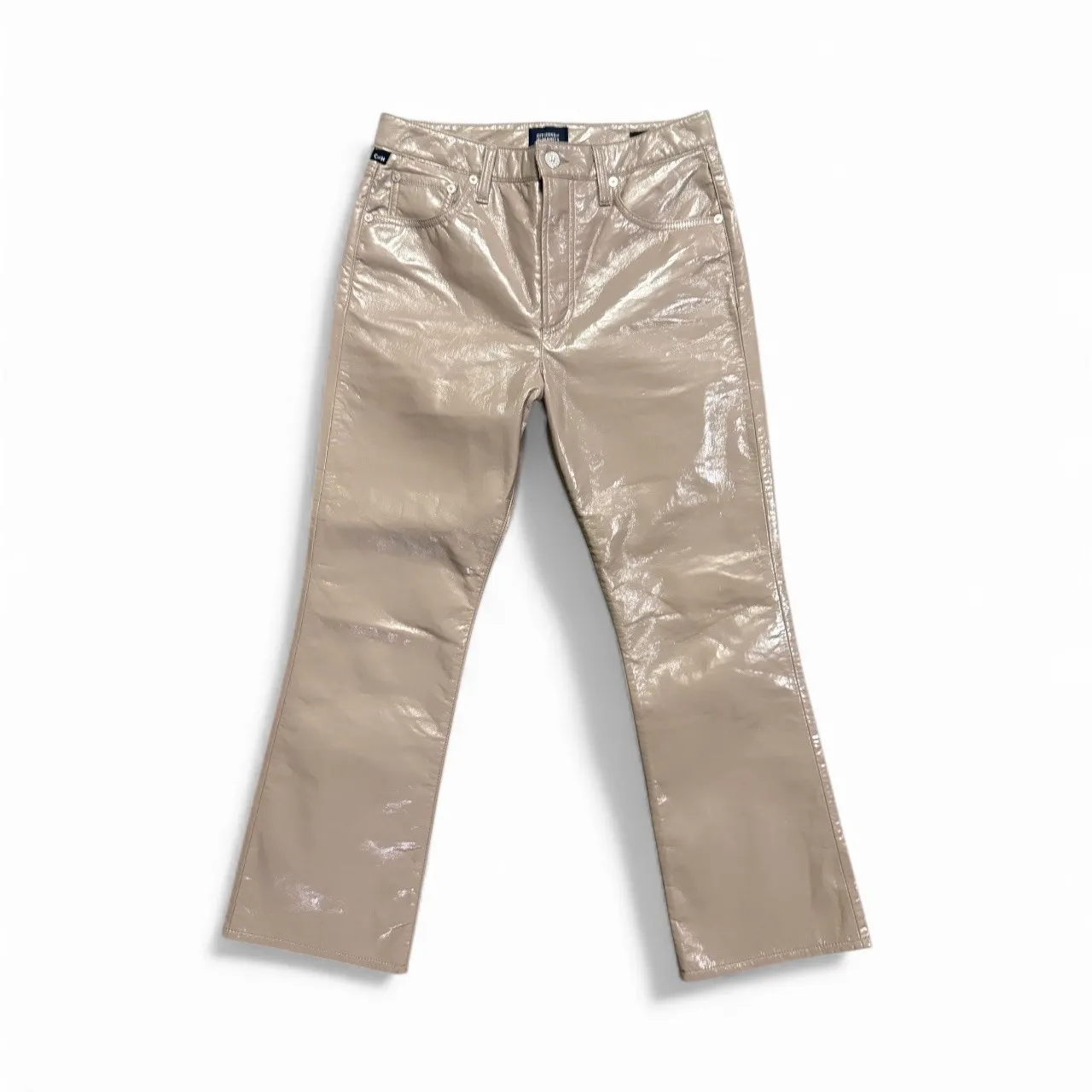 New! Citizens of Humanity
Isola Patent Leather Bootcut Pants in Tan Sz 27 $448 - Image 9