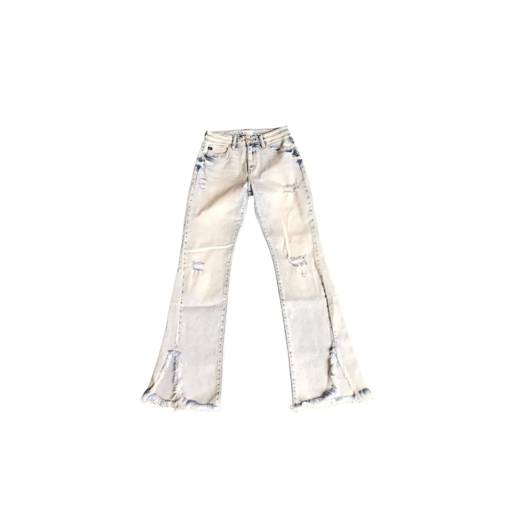 KanCan Light Wash Distressed Flare Jean - Image 3
