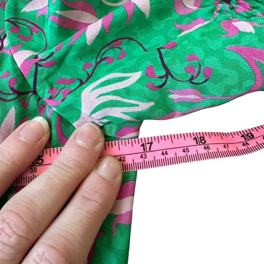 Saloni Lea Dress Willow Verde Green Size 0 - Image 10