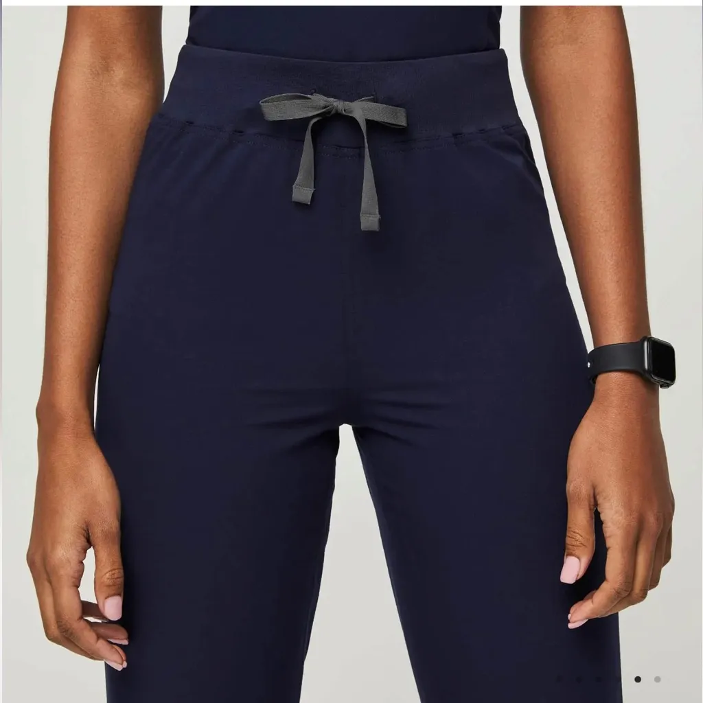 FIGS High Waisted Livingston Basic Navy Blue Scrub Pants Size XL - Image 3