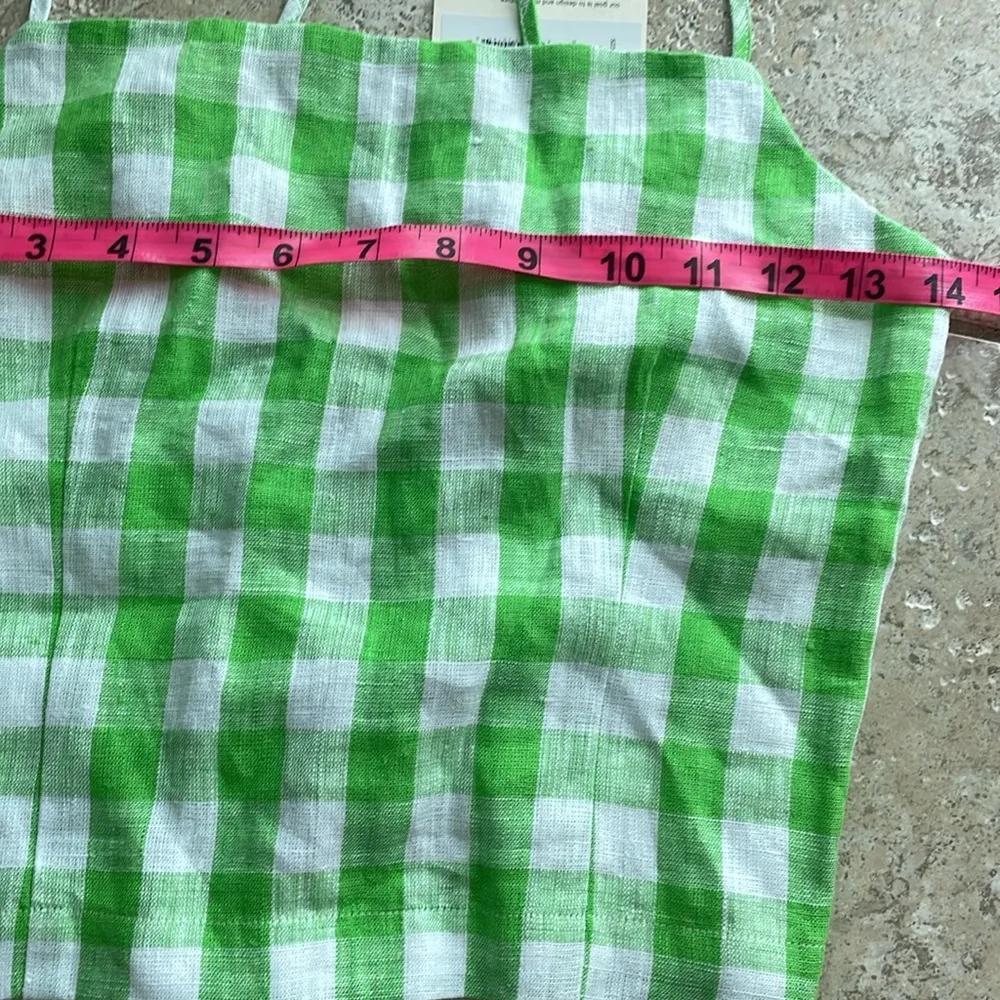 MARA HOFFMAN Carrie cropped checked hemp top - Image 14