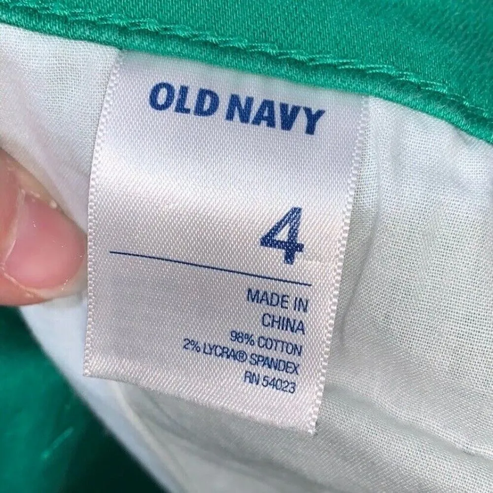 Old Navy Womens Denim Skinny Jeans Bleached Rock Star Ankle Length Green Size 4 - Image 9
