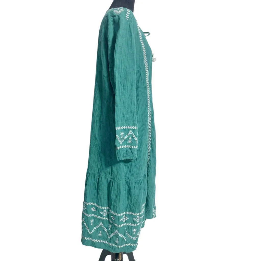 Soft Surroundings Size XL  Jolie Embroidered Dress Long Sleeve Boho Midi - Image 5