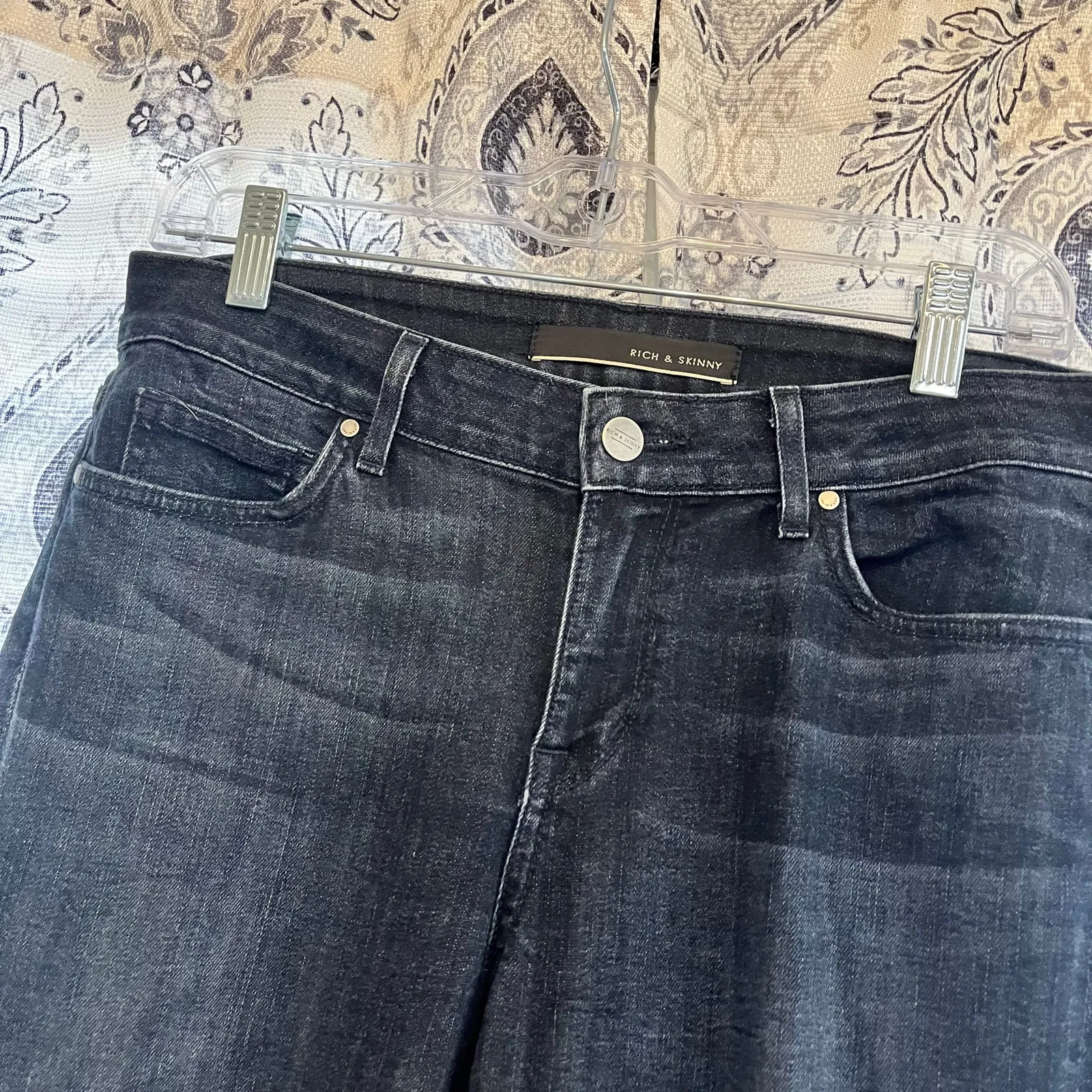 Rich & Skinny Dark Wash‎ Skinny Leg Jeans Size 26 - Image 3