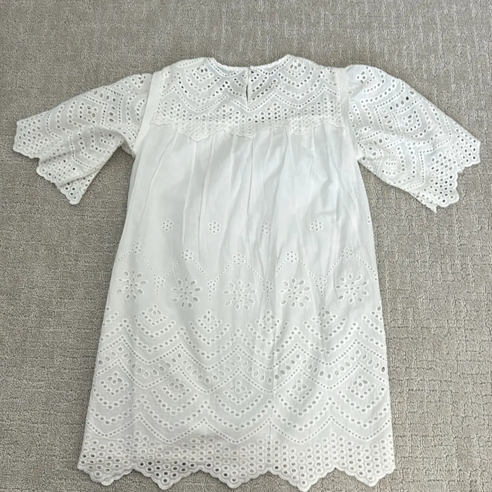 Rebecca minkoff white eyelet lace short sleeve mini dress coverup - Image 12