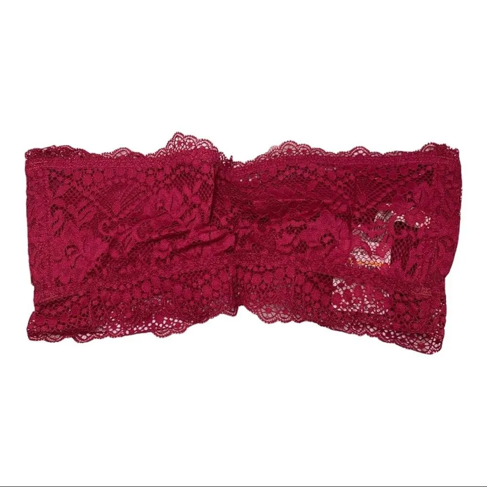 Free People | NWT | Small | Lacey Looks Burgundy Bandeau Unpadded Bra Bralette - Image 3
