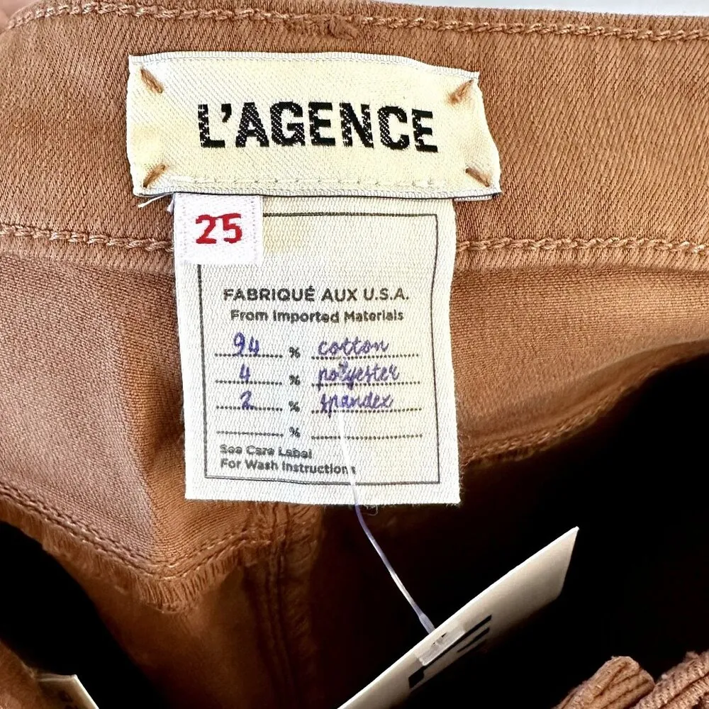 NWT L'AGENCE Margot High Rise Skinny Jean in Java Coated - Size 25 - Image 4