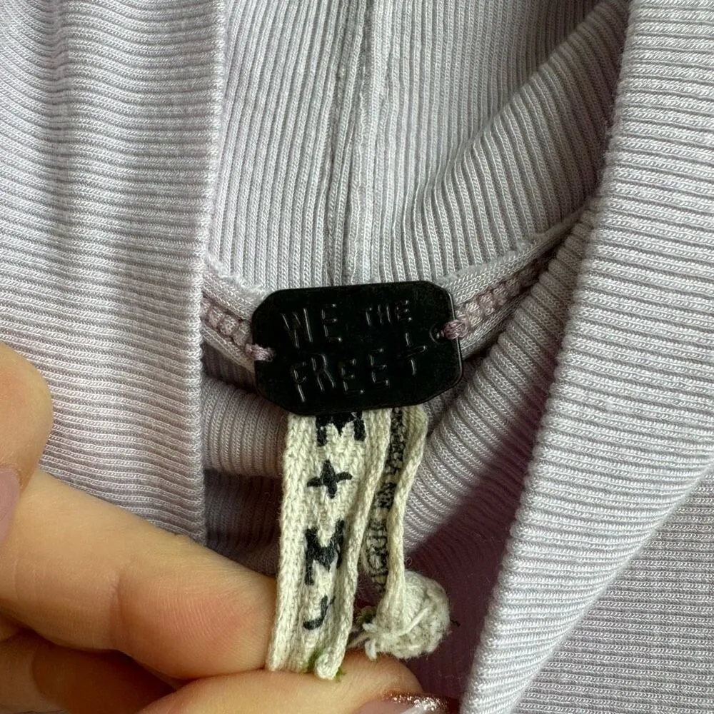 FREE PEOPLE Alameda Pullover Soft Knit Thermal  Dolman Purple Pink Size Medium - Image 5