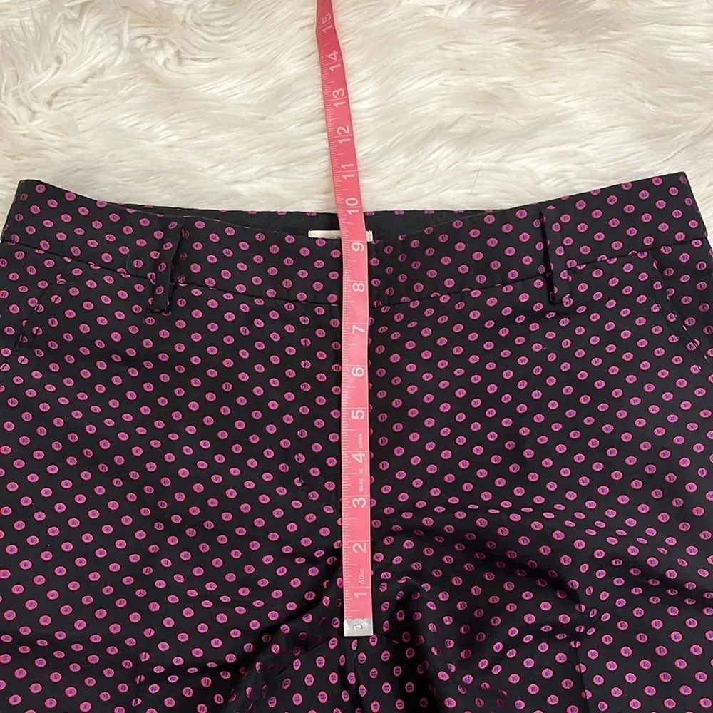 J. Crew sateen printed cropped flat front dress pants like new 8 - Image 6