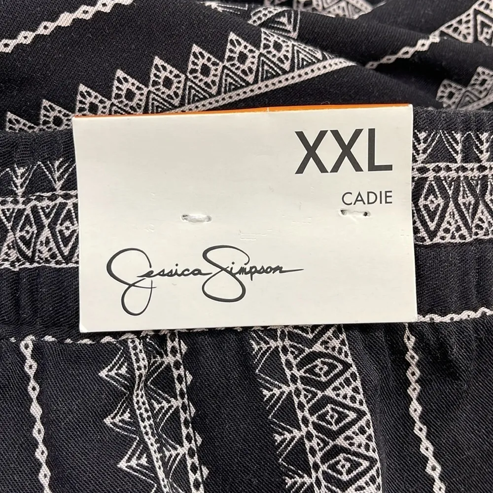 Jessica Simpson NWT Black and Off White Cadie Pull On Crop Ankle Pants - Image 8