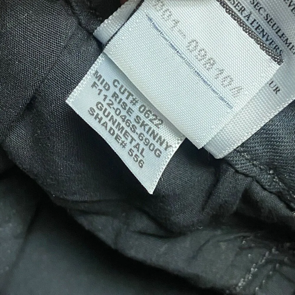 Koral Denim Stretch Gray Wash Skinny Jeans Mid Rise Sz 25 Fitted Gunmetal - Image 11