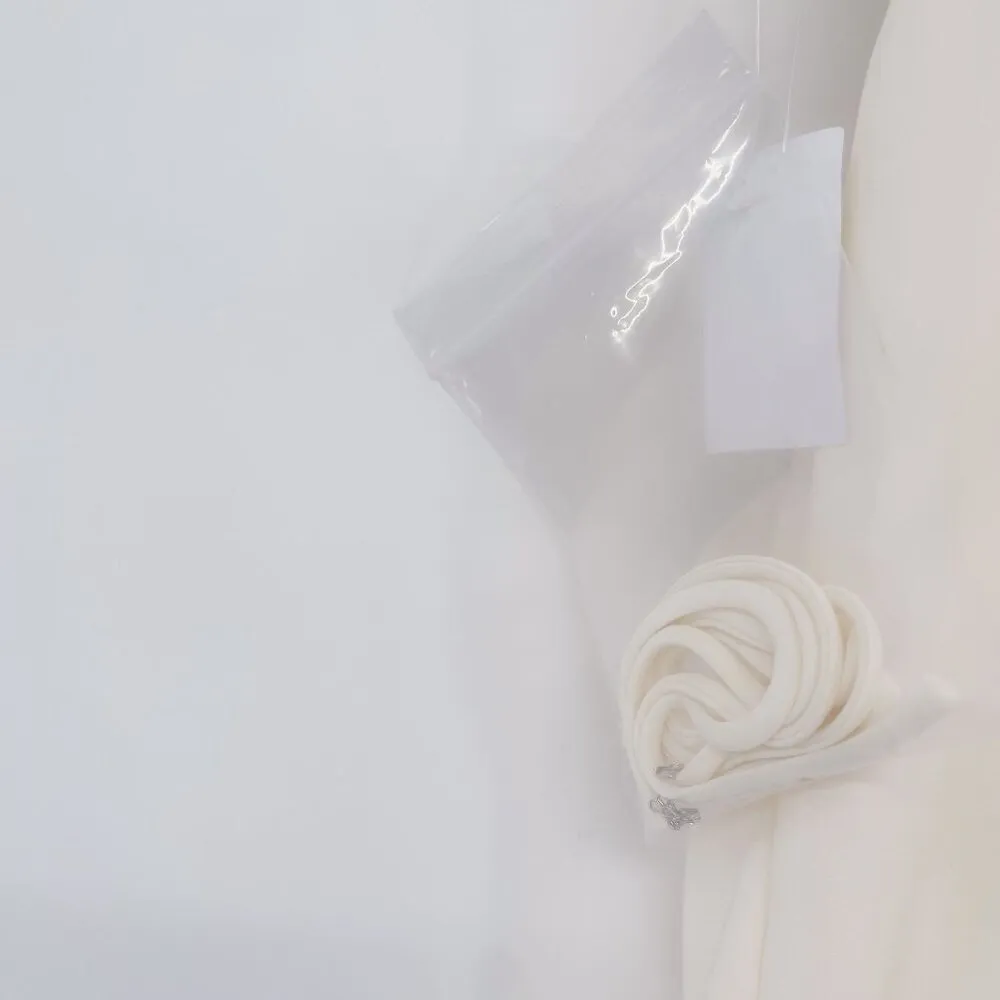 Dessy Collection Strapless Notch Crepe Jumpsuit Ivory White 3066 Wide Leg 10 - Image 13